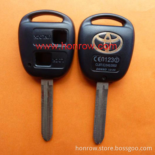 High Quality Toyota 2 button remote key blank with TOY43 blade,Toyota toy43 key